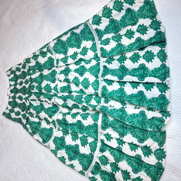 House of Harlow 1960 Green and White A-Line Midi Skirt Resort Wear - Picture 9 of 12